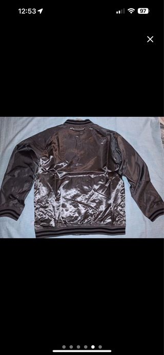 Chaqueta Raiders plateada NFL