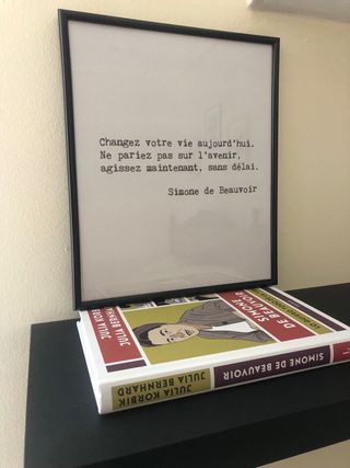 Lámina decorativa frase Simone de Beauvoir