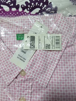 Camisa Benetton XXL - Rosa