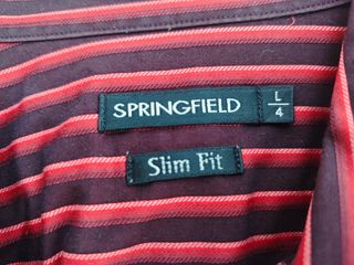 Camisa Springfield rayas rojas - Talla L