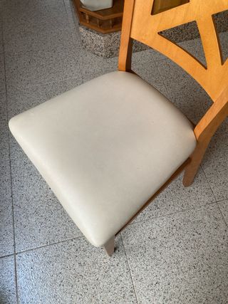Sillas comedor madera - beige