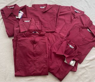 Lote 7 camisas burdeos