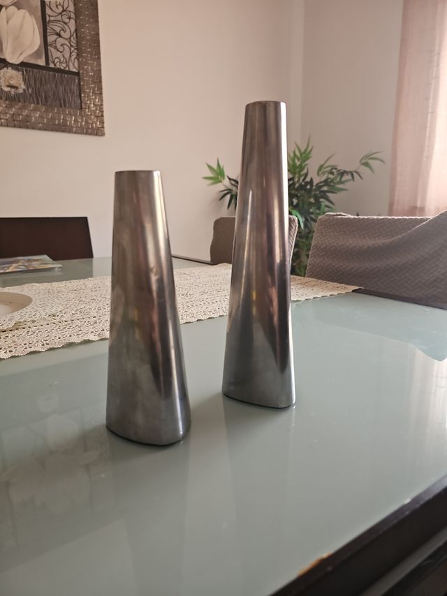 Portavelas 2 plateados