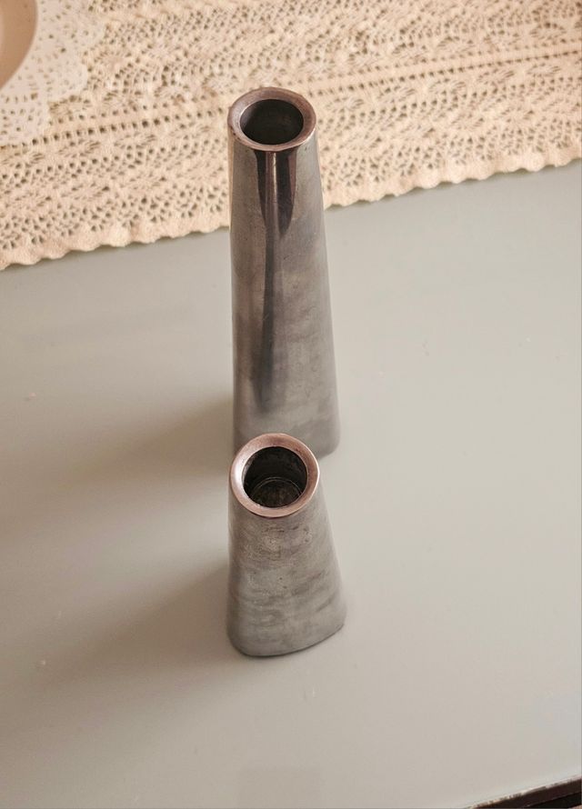 Portavelas 2 plateados