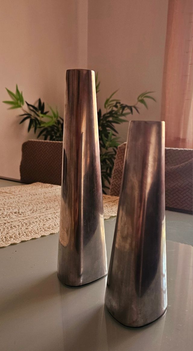 Portavelas 2 plateados