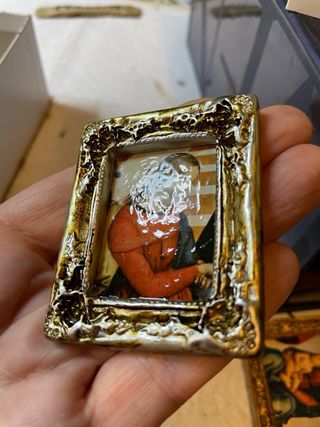 Quadro miniatura argentato