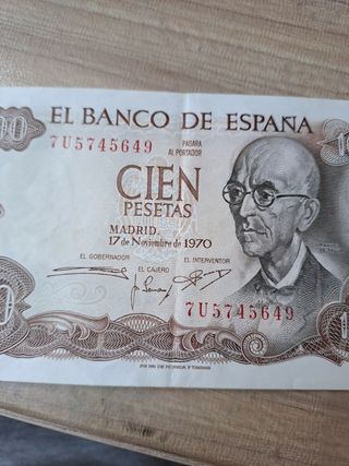 BILLETE DE 1OO PESETAS