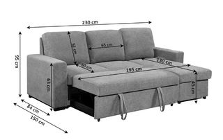 SOFA CAMA TERCIOPELO 230cm-¡OFERTA!