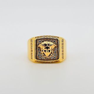 SELLO CUADRADO MEDUSA 18K