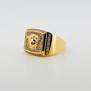 SELLO CUADRADO MEDUSA 18K