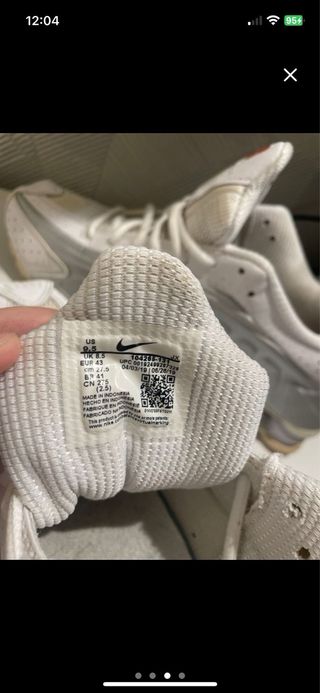 Zapatillas Nike Shox blancas y plateadas - 43