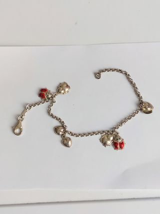 Bracciale coccinelle cuori 2m