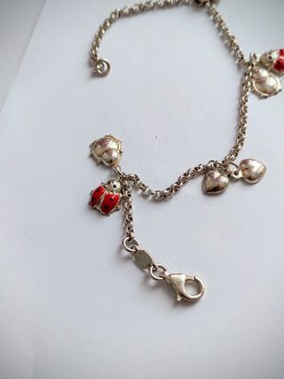 Bracciale coccinelle cuori 2m
