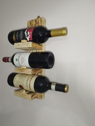 Portabottiglie in legno briciato