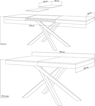 Tavolo da Cucina e Sala da Pranzo Estensibile Rich