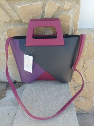 Bolso Piel Ubrique - Negro/Morado