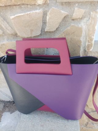 Bolso Piel Ubrique - Negro/Morado