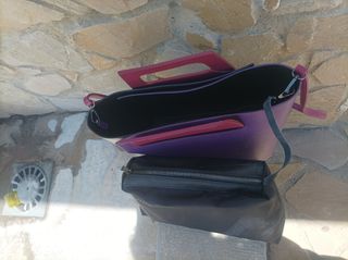 Bolso Piel Ubrique - Negro/Morado
