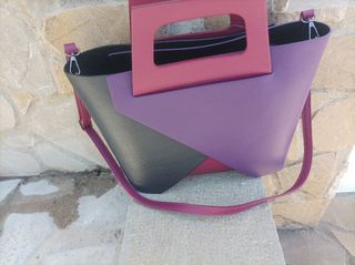 Bolso Piel Ubrique - Negro/Morado
