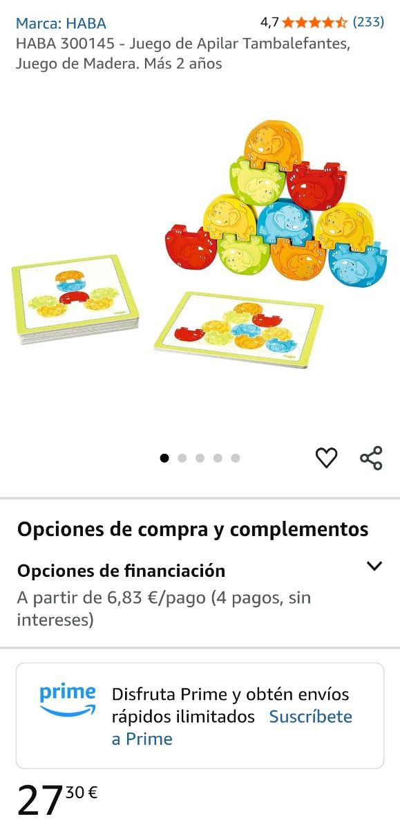 Haba Tambalefantes: Juego de apilar Stapelspiel
