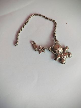 Bracciale orso stella S argento 925