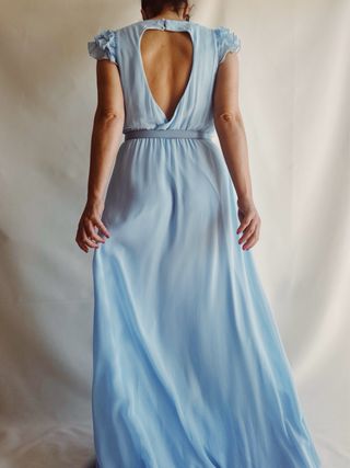 Vestido azul Poète largo