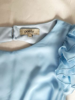 Vestido azul Poète largo