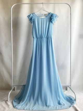 Vestido azul Poète largo