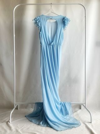 Vestido azul Poète largo