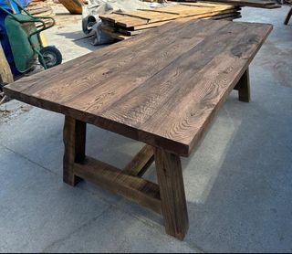Mesa rústica madera maciza 220x90cm