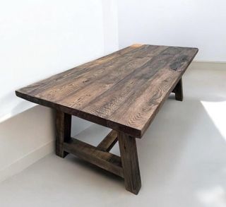 Mesa rústica madera maciza 220x90cm
