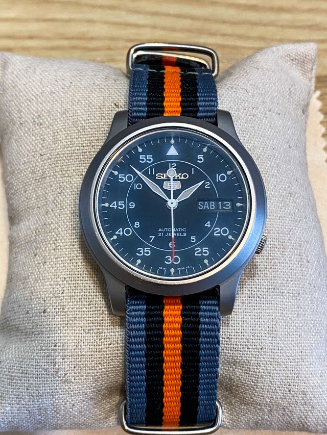 SEIKO Serie 5 SNK809K1 MILITARE Orologio Automatic