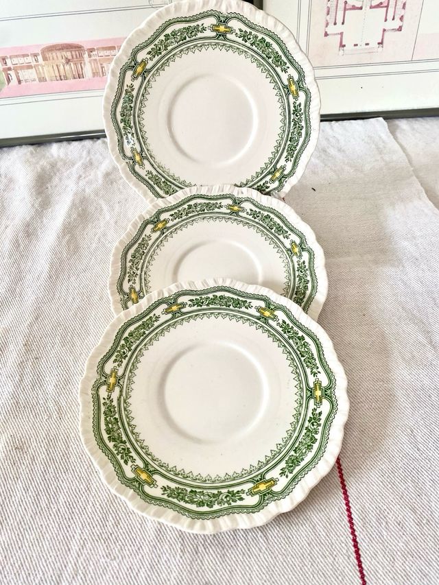 3 Pratos Antiguos Mason Ironstone -