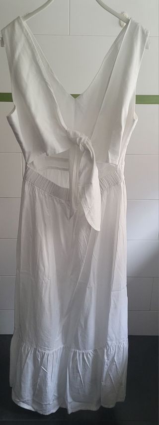 Vestido largo veraniego blanco talla L