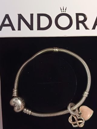 Pulsera PANDORA Rosa y Plata
