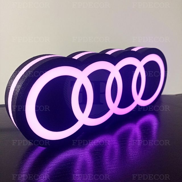 Audi com LED RGB! Caixa de luz! Iluminação decor