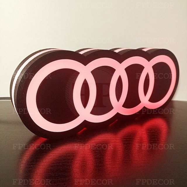 Audi com LED RGB! Caixa de luz! Iluminação decor