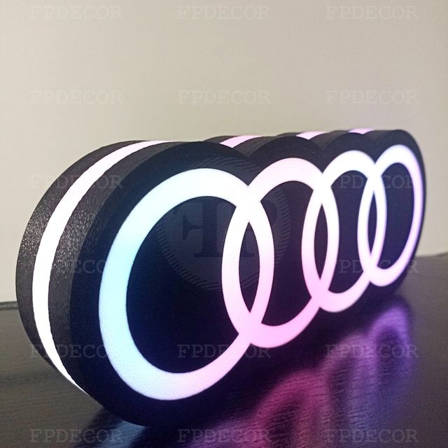 Audi com LED RGB! Caixa de luz! Iluminação decor