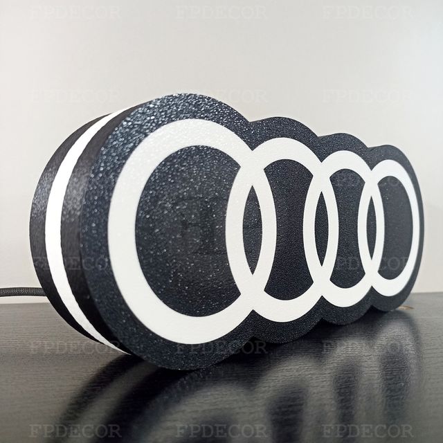 Audi com LED RGB! Caixa de luz! Iluminação decor