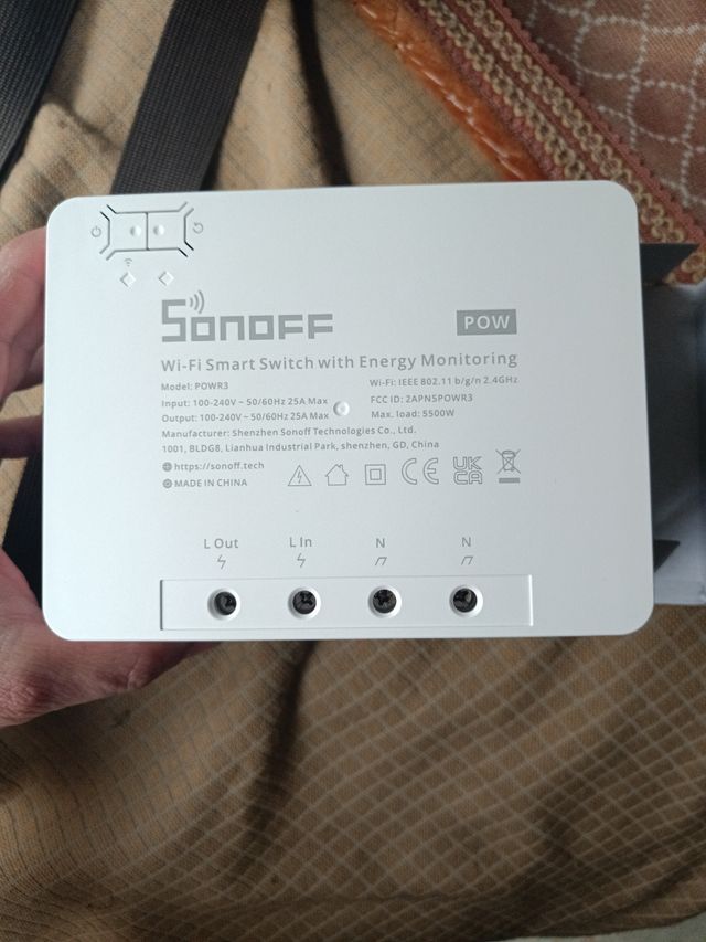 2x 25 Monitor de energía Sonoff 25amp, Ewelink,