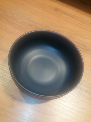 Ensaladera-bol negra cerámica de 20 cm de diámetro