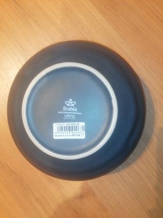Ensaladera-bol negra cerámica de 20 cm de diámetro