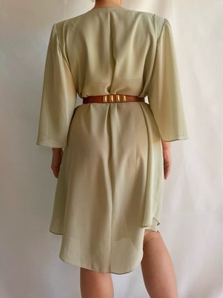 Vestido vintage verde