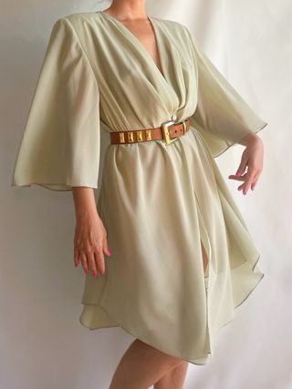 Vestido vintage verde