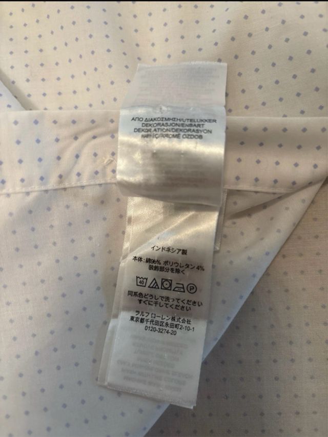 camicia Ralph Lauren con quadratini azzurri