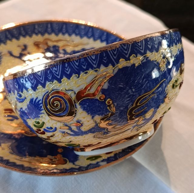 Tazza e piattino Satsuma giapponese caffè/te