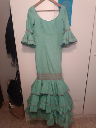Traje Flamenca verde - Talla M