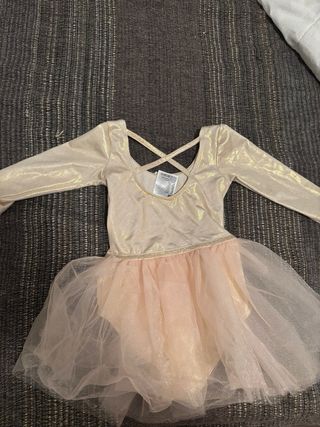 Vestido ballet niña beige talla 2 y 3 años nuevo