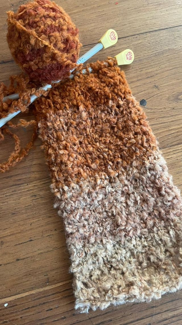 Bouclé sfumato terra