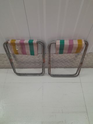 2 Sillas Plegables Camping Multicolor husadas